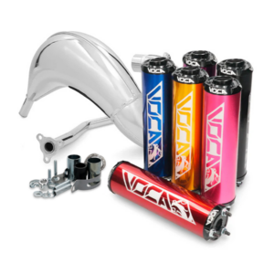 Voca Cross Chromed 50/70cc tehopakoputki + äänenvaimennin, Rieju MRT