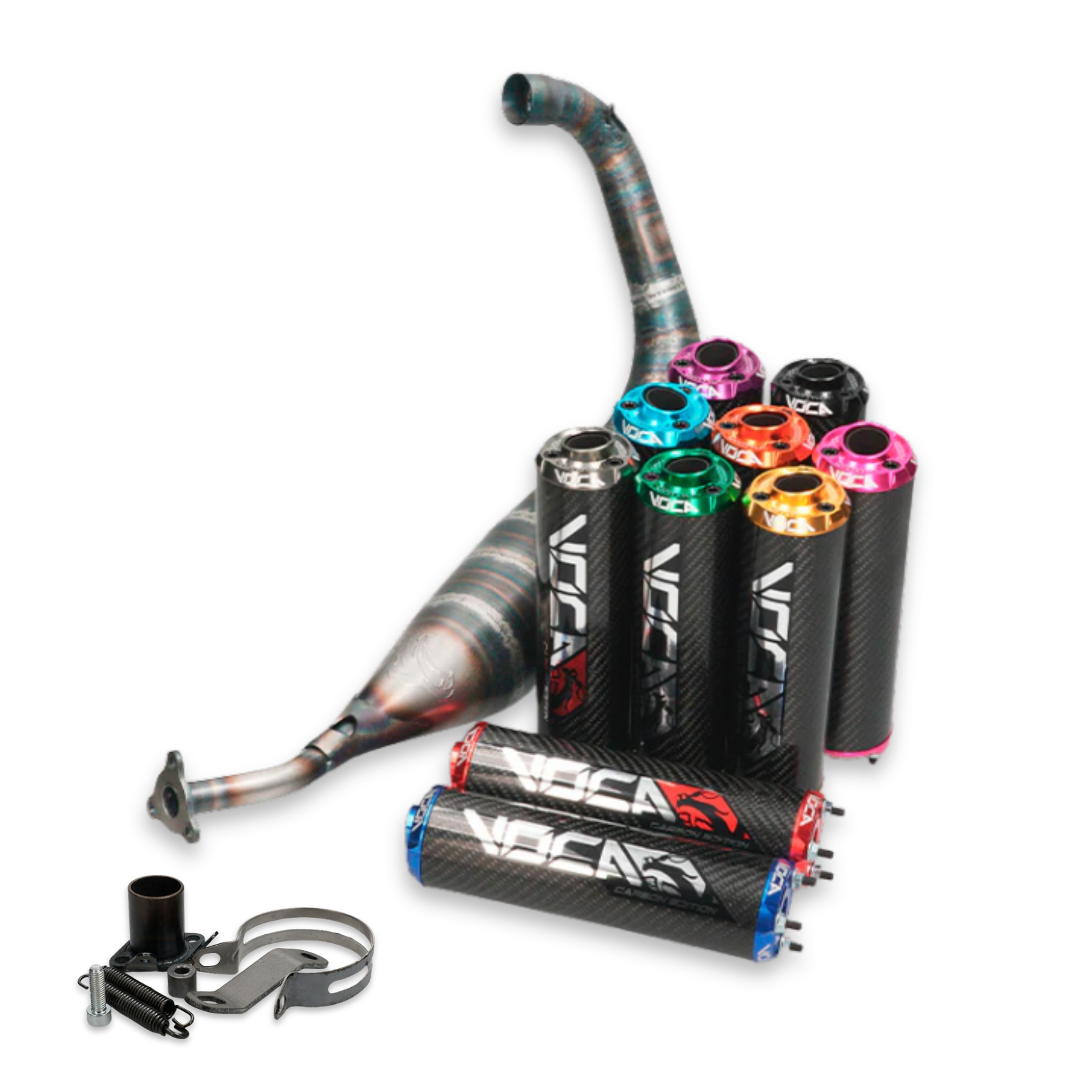 Voca Racing Carbon alakauttainen 70/80cc + äänenvaimennin, Derbi Senda - Kuva 1