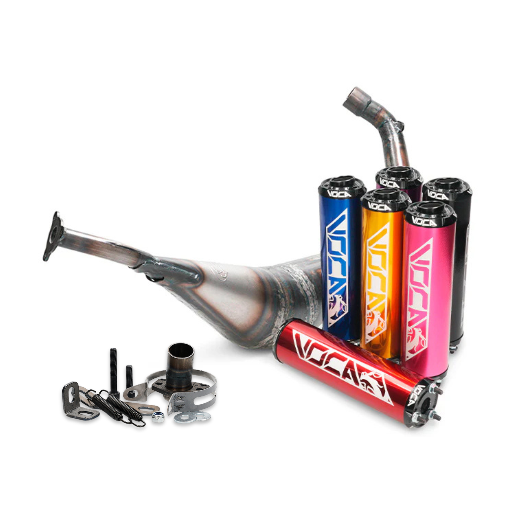 Voca Warrior 50/70cc tehopakoputki + äänenvaimennin, Derbi Senda - Kuva 1