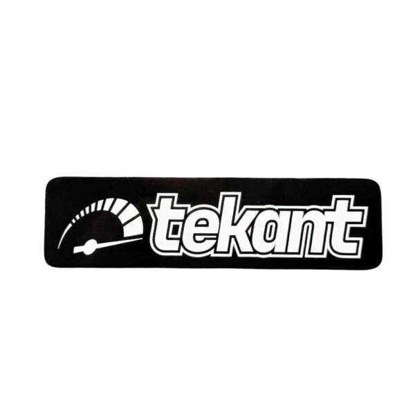 Tekant 2.0 tarra, musta/valkoinen 10cm x 3cm