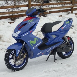 Ducktail, valkoinen, Yamaha Aerox <-12 - Kuva 2