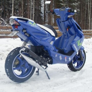 Ducktail, valkoinen, Yamaha Aerox <-12 - Kuva 3