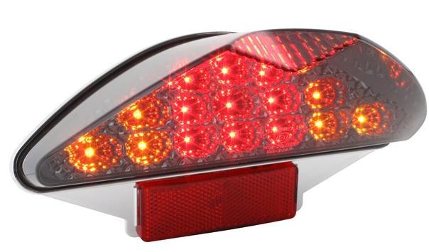 STR8 Black Line tummennettu LED-takavalo, Yamaha Aerox <-12 - Kuva 1