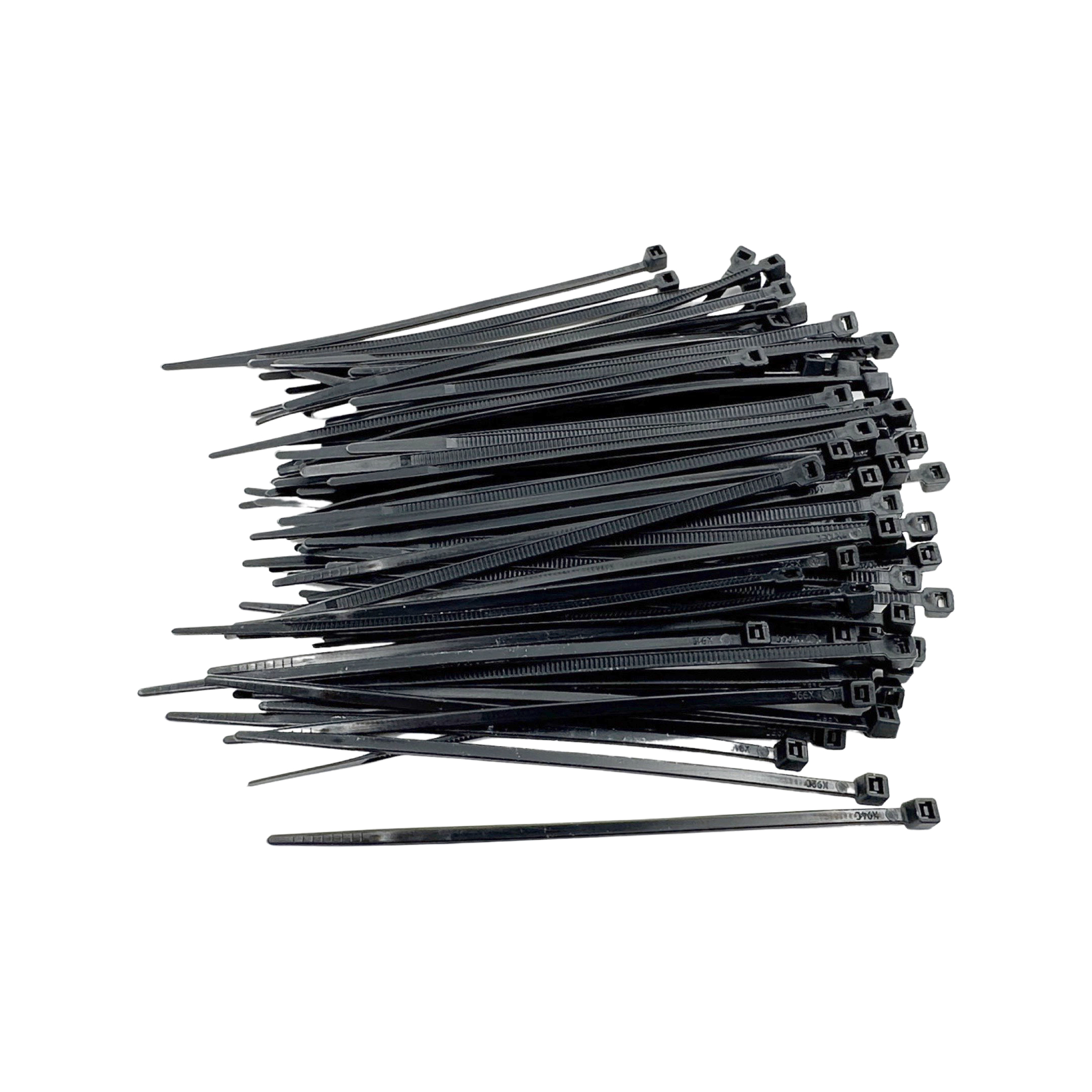 Nippuside 100mm x 2,5mm, musta 100kpl - Kuva 1