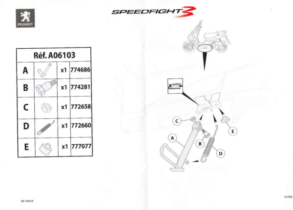 Sivujalka musta, Peugeot Speedfight 3/4