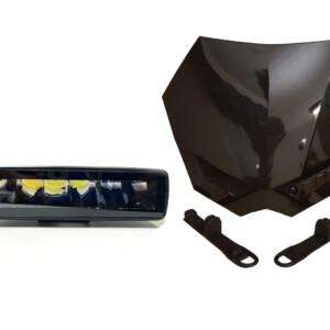 Purelux Terrain Black LED-lisätyövalo 30W 5700K + NoEnd numerokilpi, musta