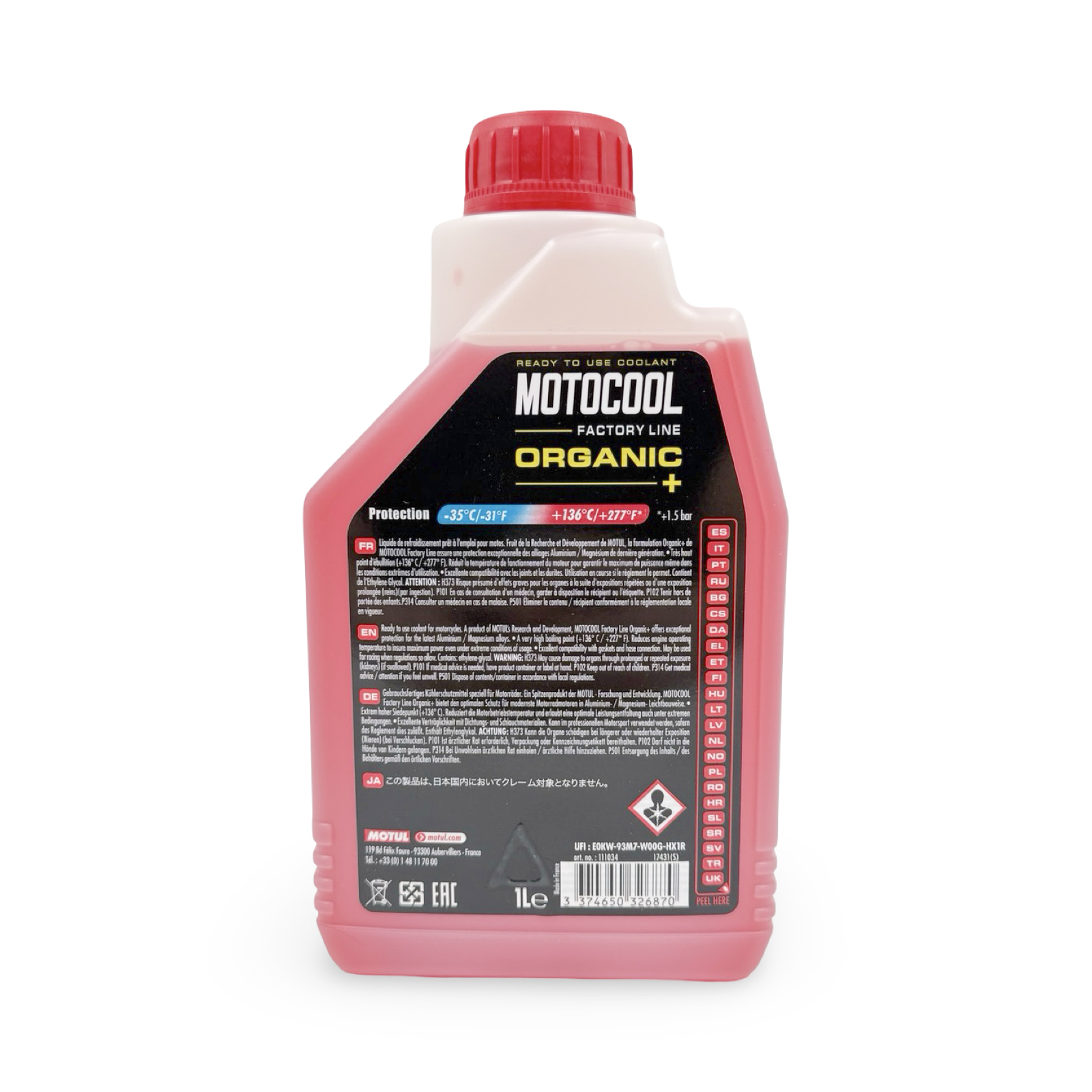 Motul Motocool jäähdytysneste -35°C  1L, punainen - Kuva 2