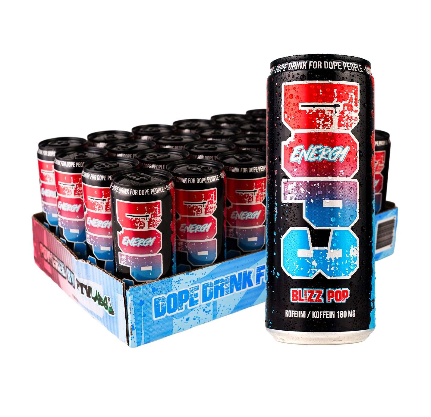 24x DOP3 Energy Drink Blizz Pop 330ml - Kuva 1
