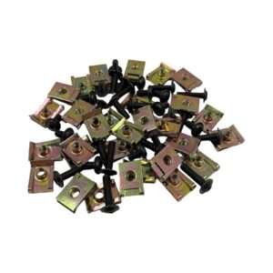Kateruuvisarja laippakanta M5x10mm 15kpl, M5x16mm 10kpl, M5x20mm 5kpl + vastakappale 30kpl, musta