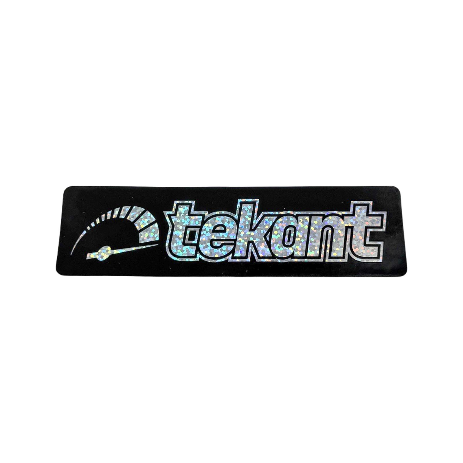 Tekant 2.0 tarra, musta/glitter 12,9cm x 3,6cm