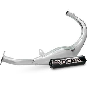 Voca Chromed 50/70cc tehopakoputki + Musta äänenvaimennin, Minarelli AM6