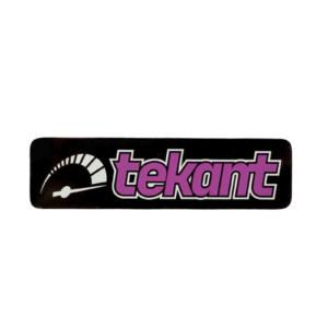 Tekant 2.0 tarra, musta/violetti 10cm x 3cm