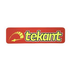 Tekant 2.0 tarra, punainen/keltainen 10cm x 3cm