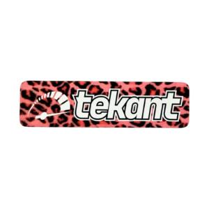 Tekant 2.0 tarra, leopardipinkki 10cm x 3cm