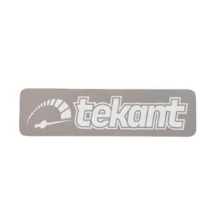 Tekant 2.0 tarra, harmaa/valkoinen 10cm x 3cm