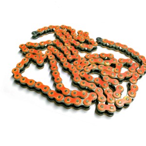 Osaki neon oranssi 420 ketjut, 140 lenkkiä