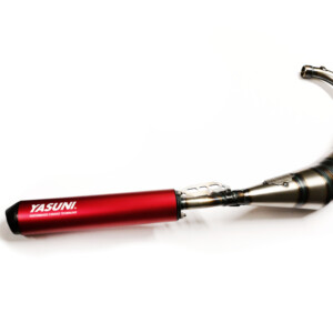Yasuni R2 tehopakoputki, punainen, Minarelli AM6/Derbi Senda
