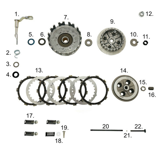 Kytkinkeskiön mutteri, Minarelli AM6 - Kuva 2