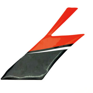 Etukatteen sivutarra (oikea, puna/musta), Aprilia RX/SX 06-17