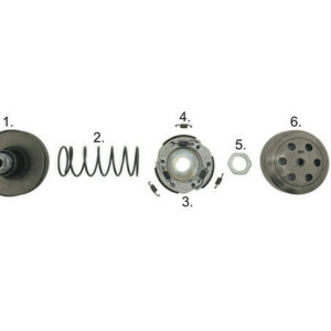 Kytkimen mutteri M28x1mm (39mm) (alkuperäinen), Yamaha/Peugeot skootterit