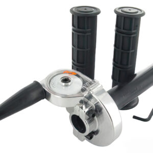 Motoforce pikakaasukahva & kahvakumit, kromi