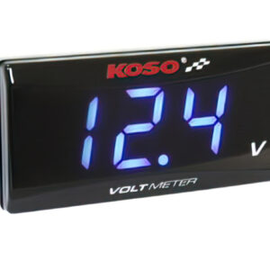 Koso Super Slim LED jännitemittari 12V, sininen
