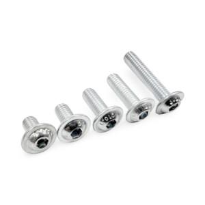 Kateruuvi M6 laippakannalla, hopea (useita eri kokoja)