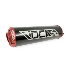 Voca Racing CNC äänenvaimennin, musta/punainen