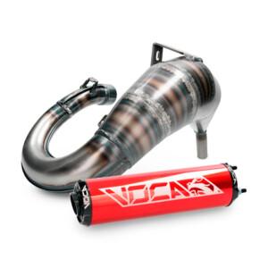 Voca Cross Rookie 50/70cc tehopakoputki, punainen, Derbi Senda DRD/Aprilia RX/SX 06->/Gilera