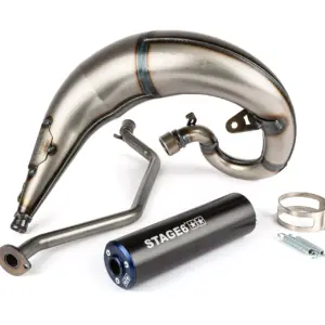 Stage6 Streetrace pakoputki + musta/sininen äänenvaimennin, Sherco Enduro/Supermotard