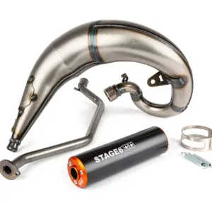 Stage6 Streetrace pakoputki + musta/oranssi äänenvaimennin, Sherco Enduro/Supermotard