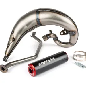 Stage6 Streetrace pakoputki + musta/punainen äänenvaimennin, Sherco Enduro/Supermotard