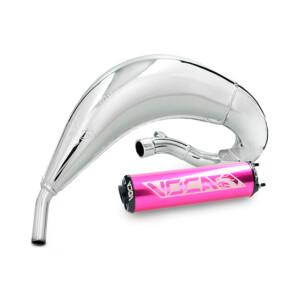 Voca Cross Chromed 50/70cc tehopakoputki + Violetti äänenvaimennin, Fantic XE/XM 50 21->