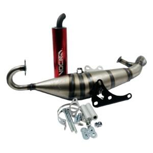 Voca Racing sabotage V2 + Punainen äänenvaimennin, Aprilia/Piaggio/Gilera skootterit 2T