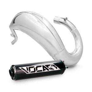 Voca cross chromed 50/70cc tehopakoputki + Musta äänenvaimennin Sherco Enduro / Supermotard 14 ->